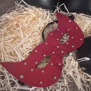 Red Vegan Leather Masque
